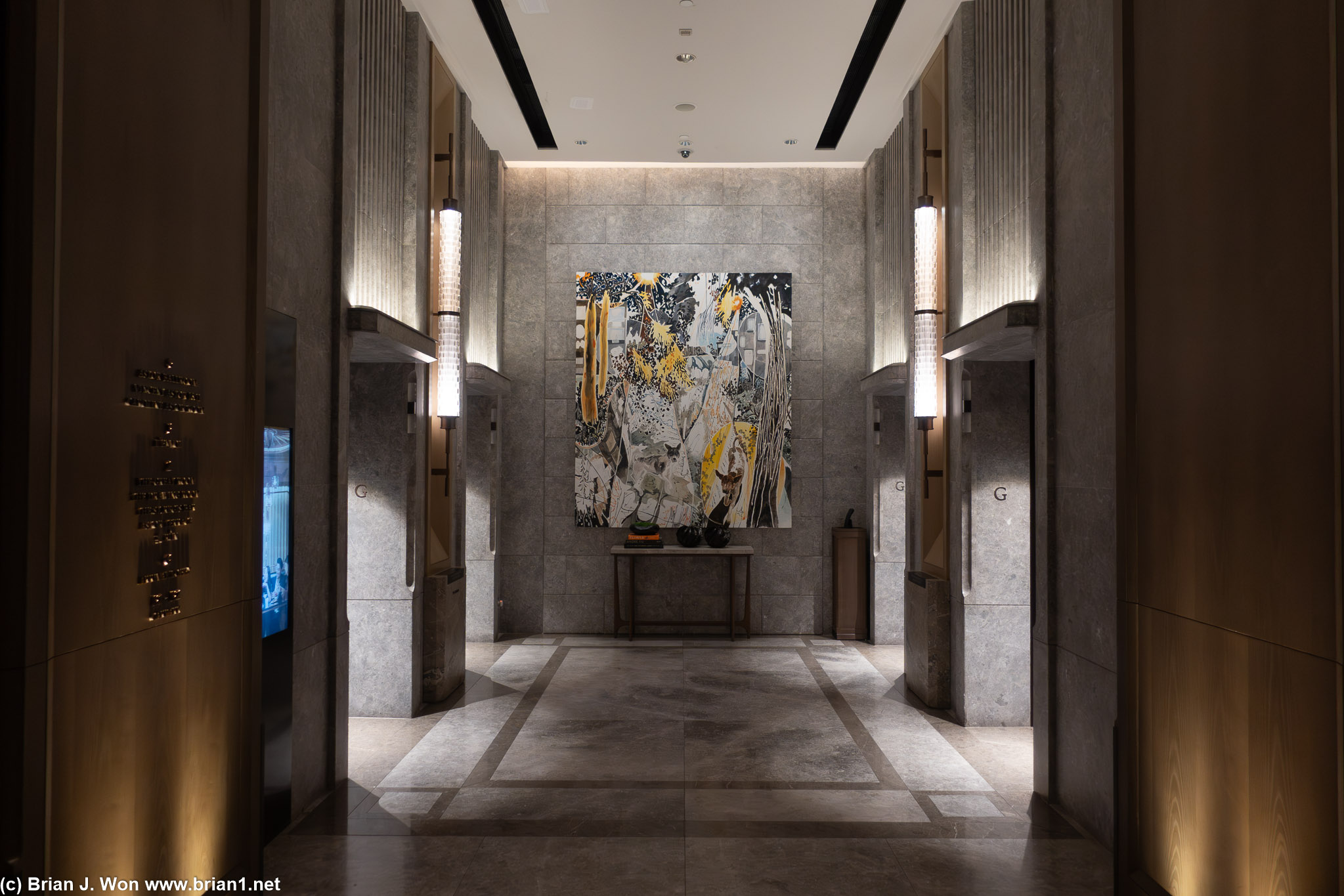 St. Regis Hong Kong elevator lobby.