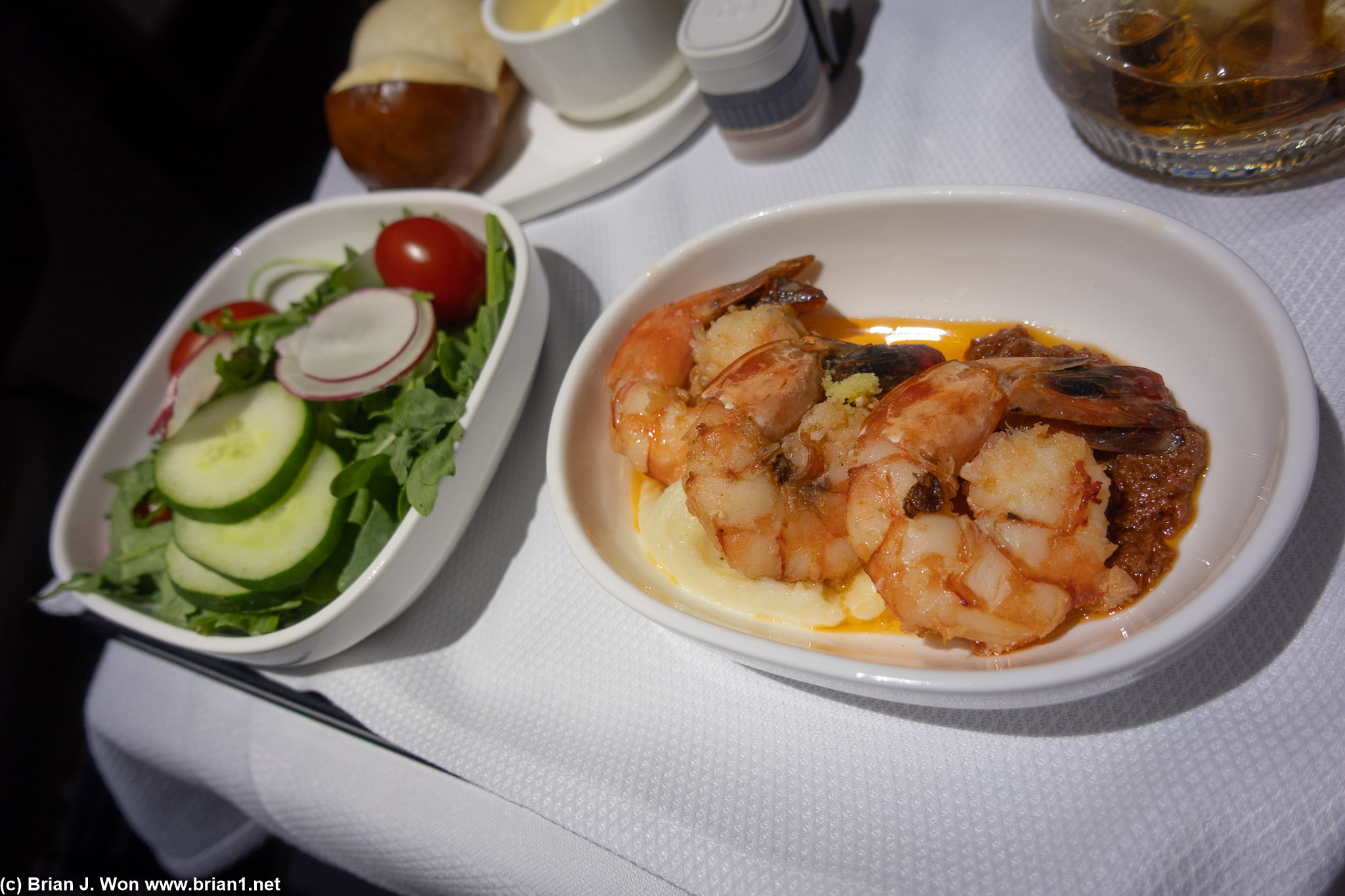 Shrimp appetizer is good.