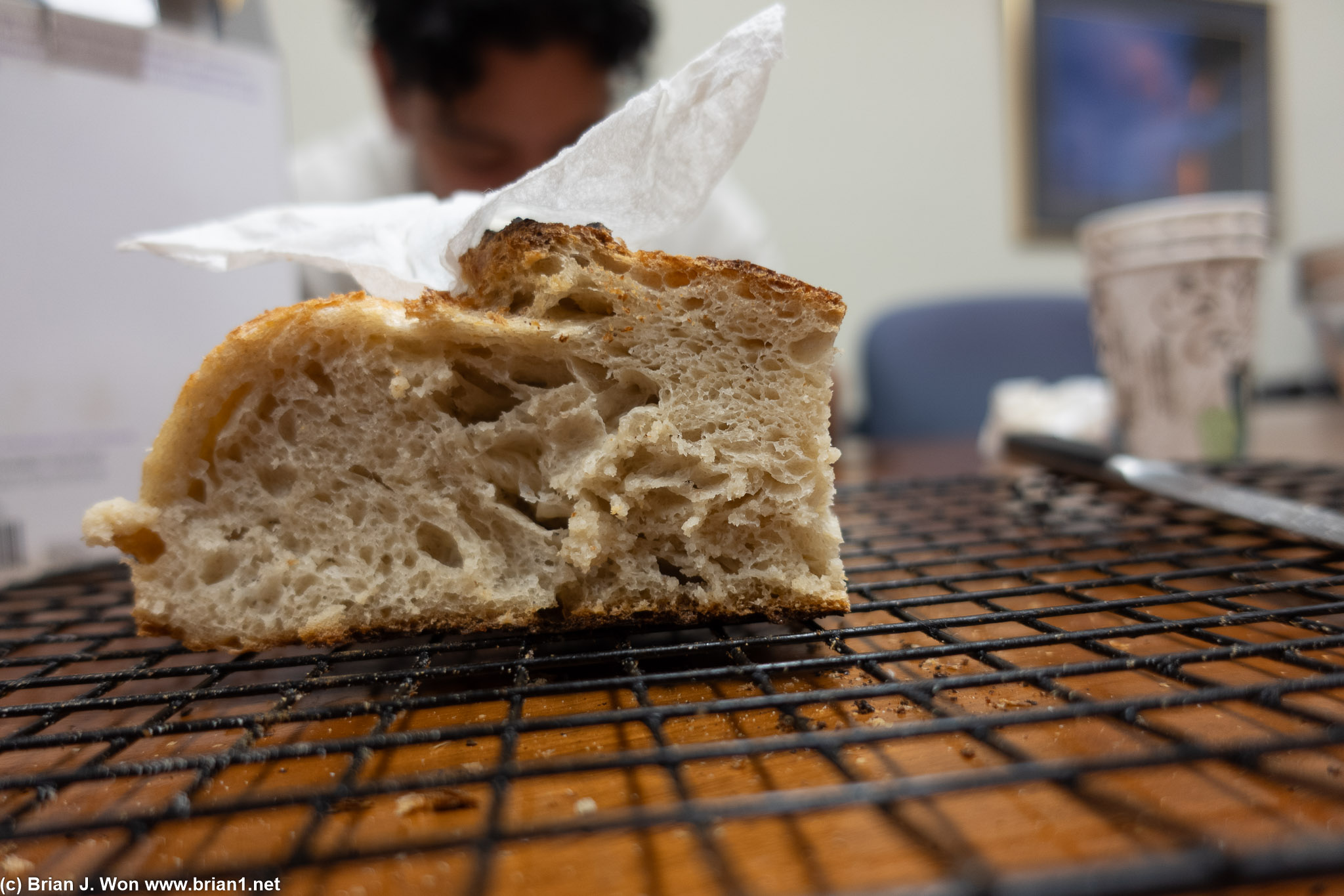 Aleks makes delicious bread.