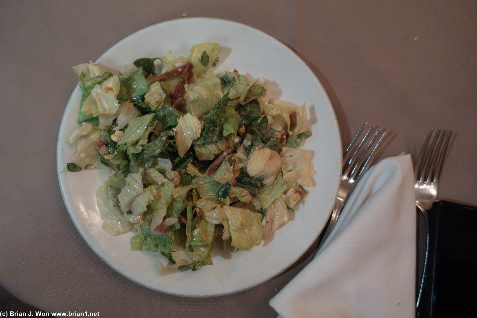 Salad is not pretty.