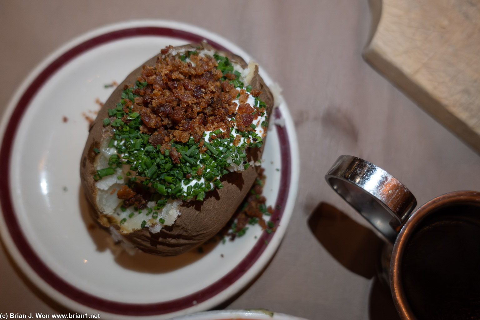 Loaded baked potato was excellent.