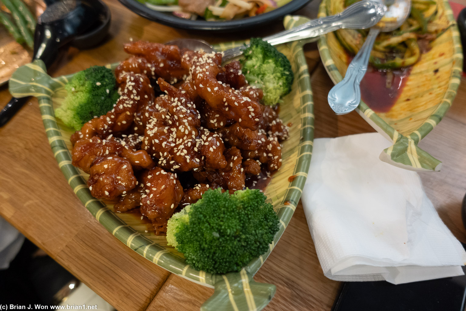 Sweet and sour chicken and broccoli? I forget.