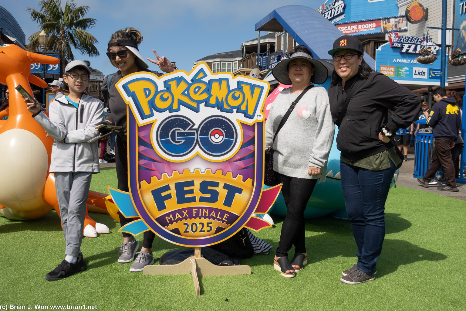More posing at Pokemon Go Fest Max Finale.