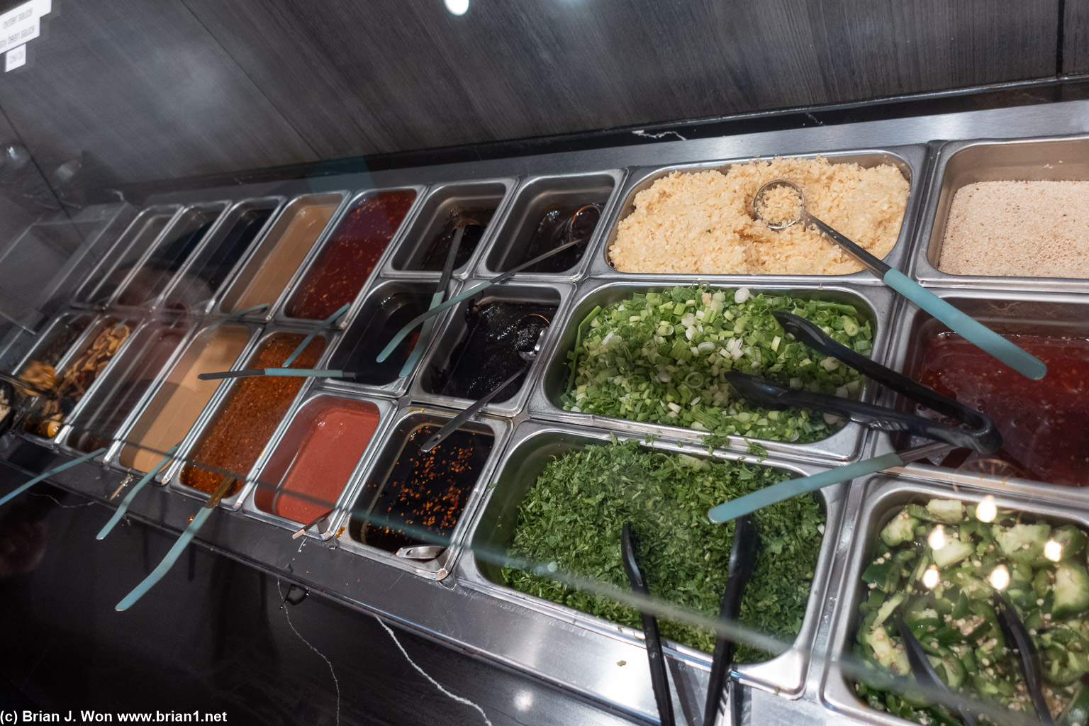 Sauce bar.