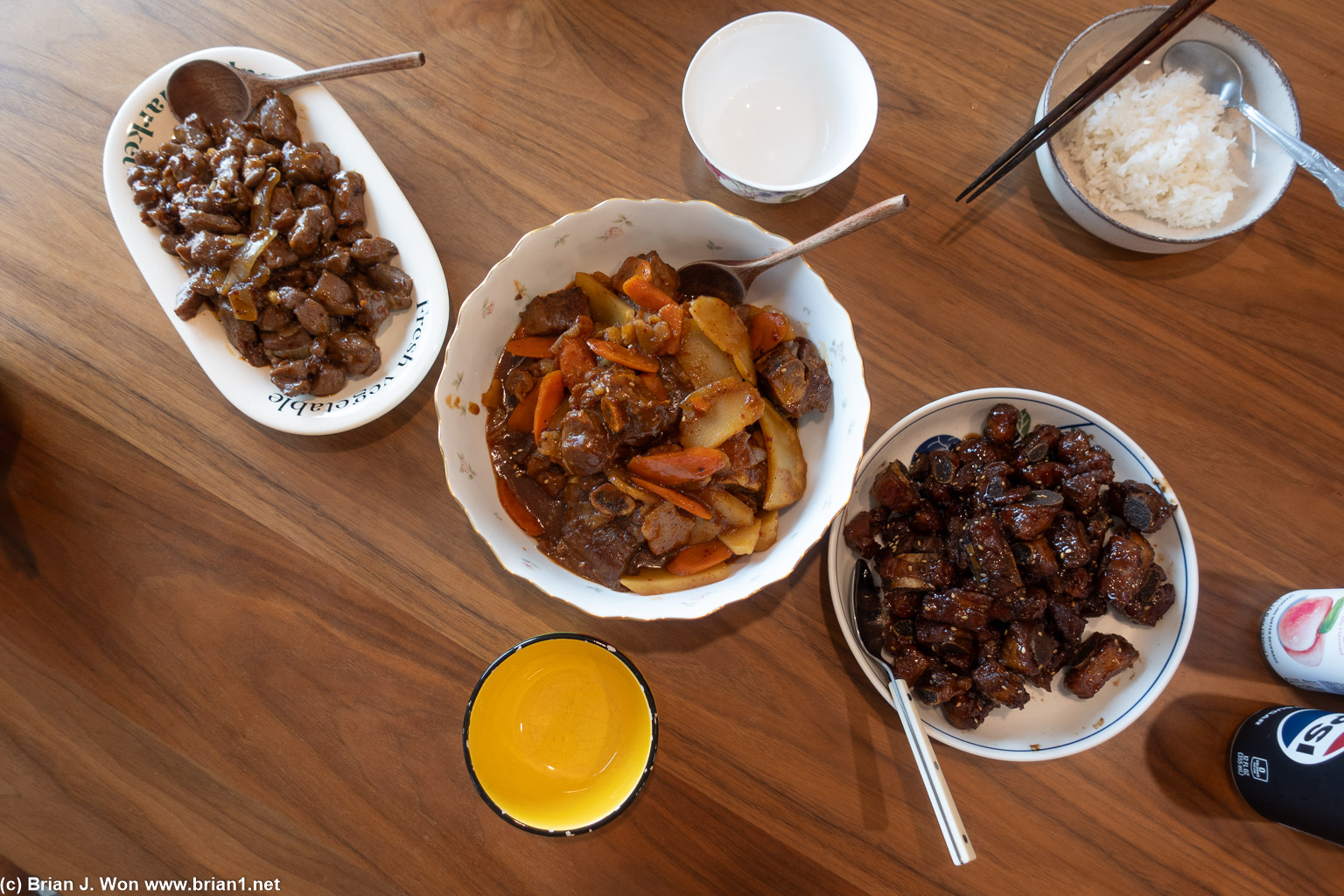 Beef, beef shortrib, pork sparerib, I think?