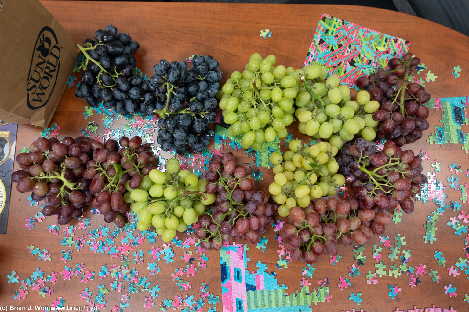 Got sooooo many grapes to take back. Thanks Esther!