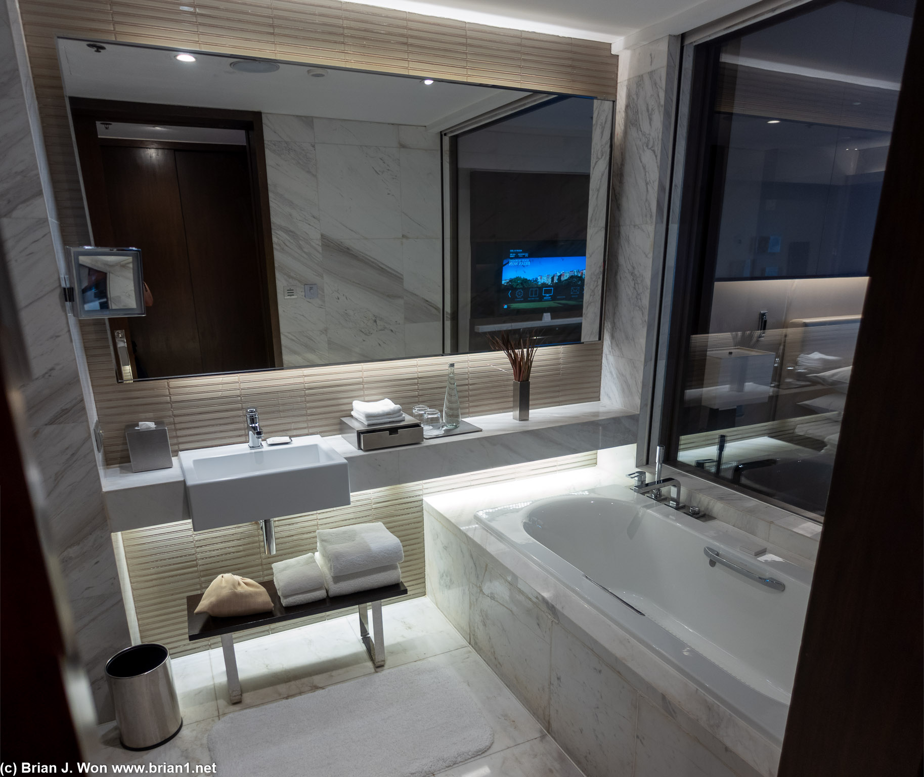 Bathroom is nice.