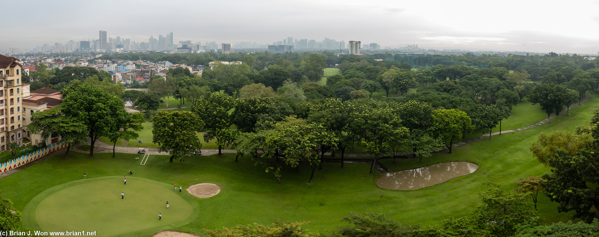 Room overlooking the golf course.