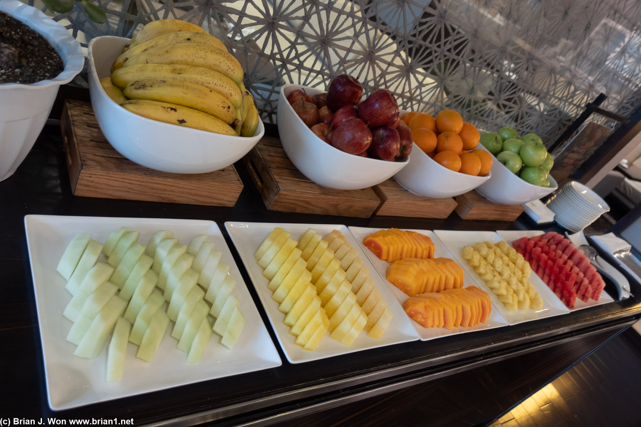 Breakfast buffet.