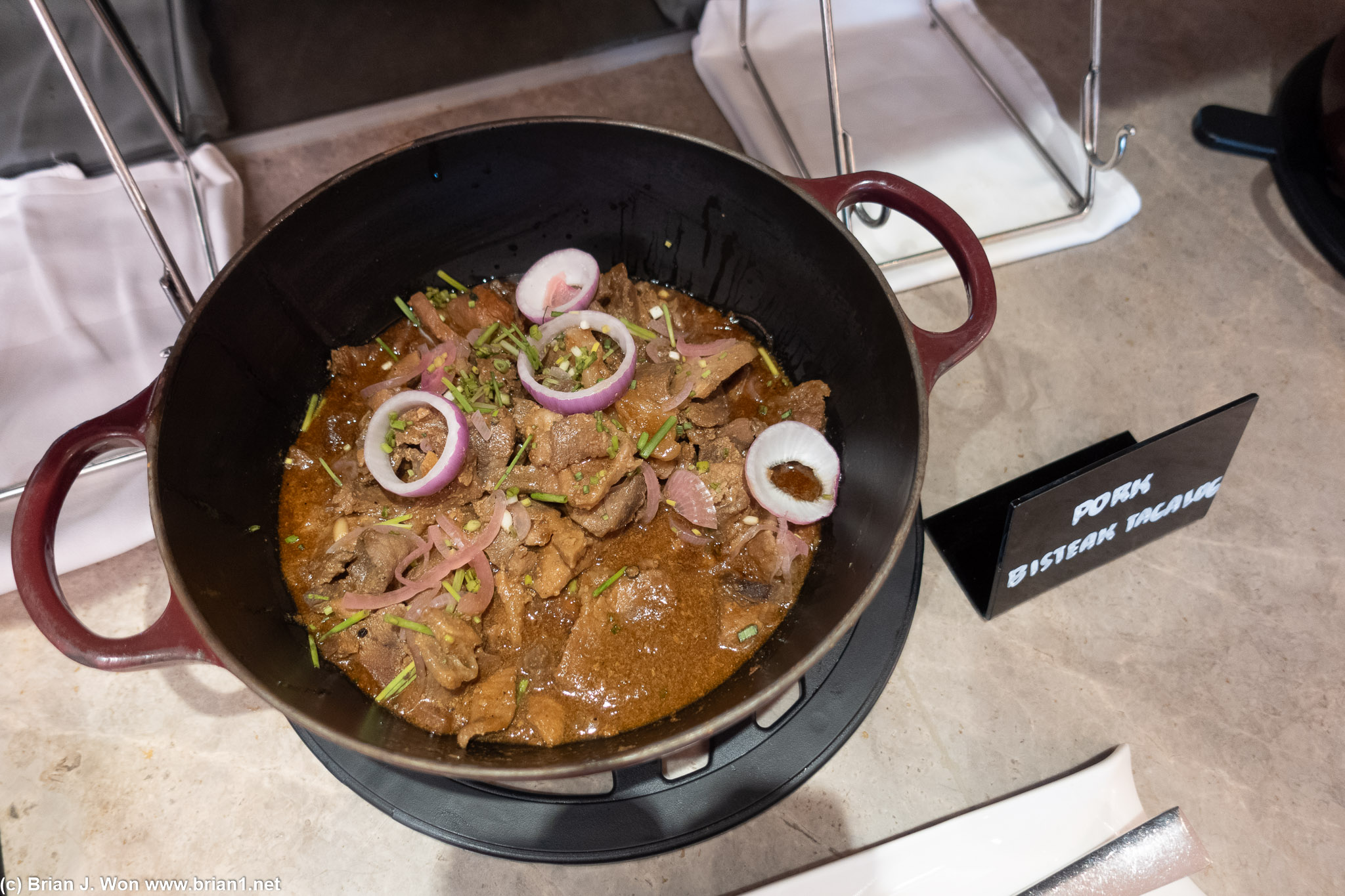 Pork bisteak tagalog.