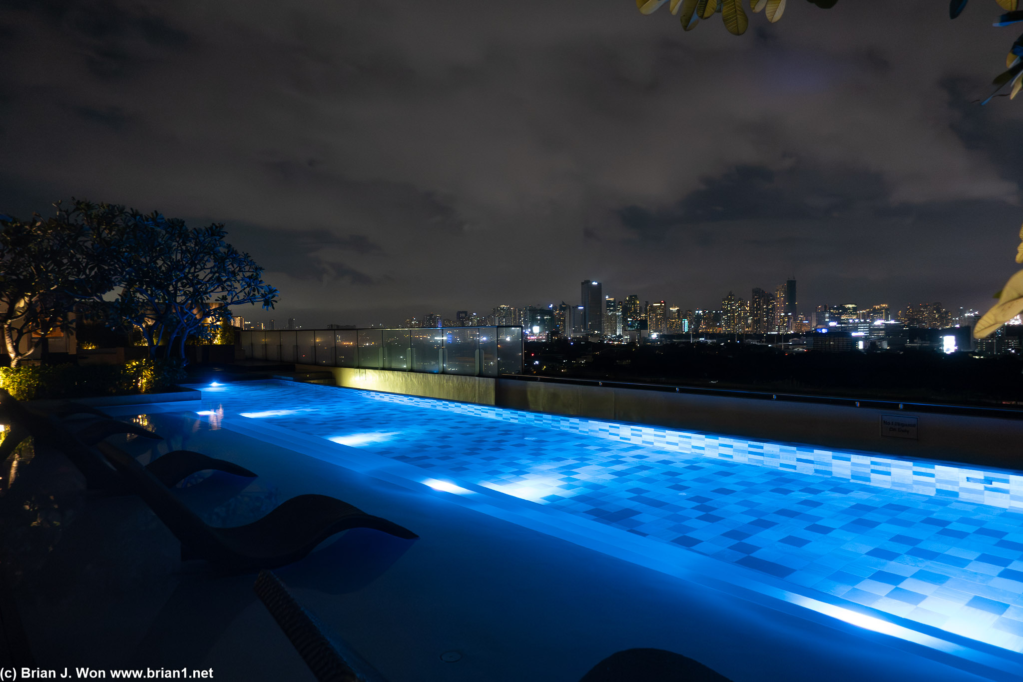 Rooftop pool.