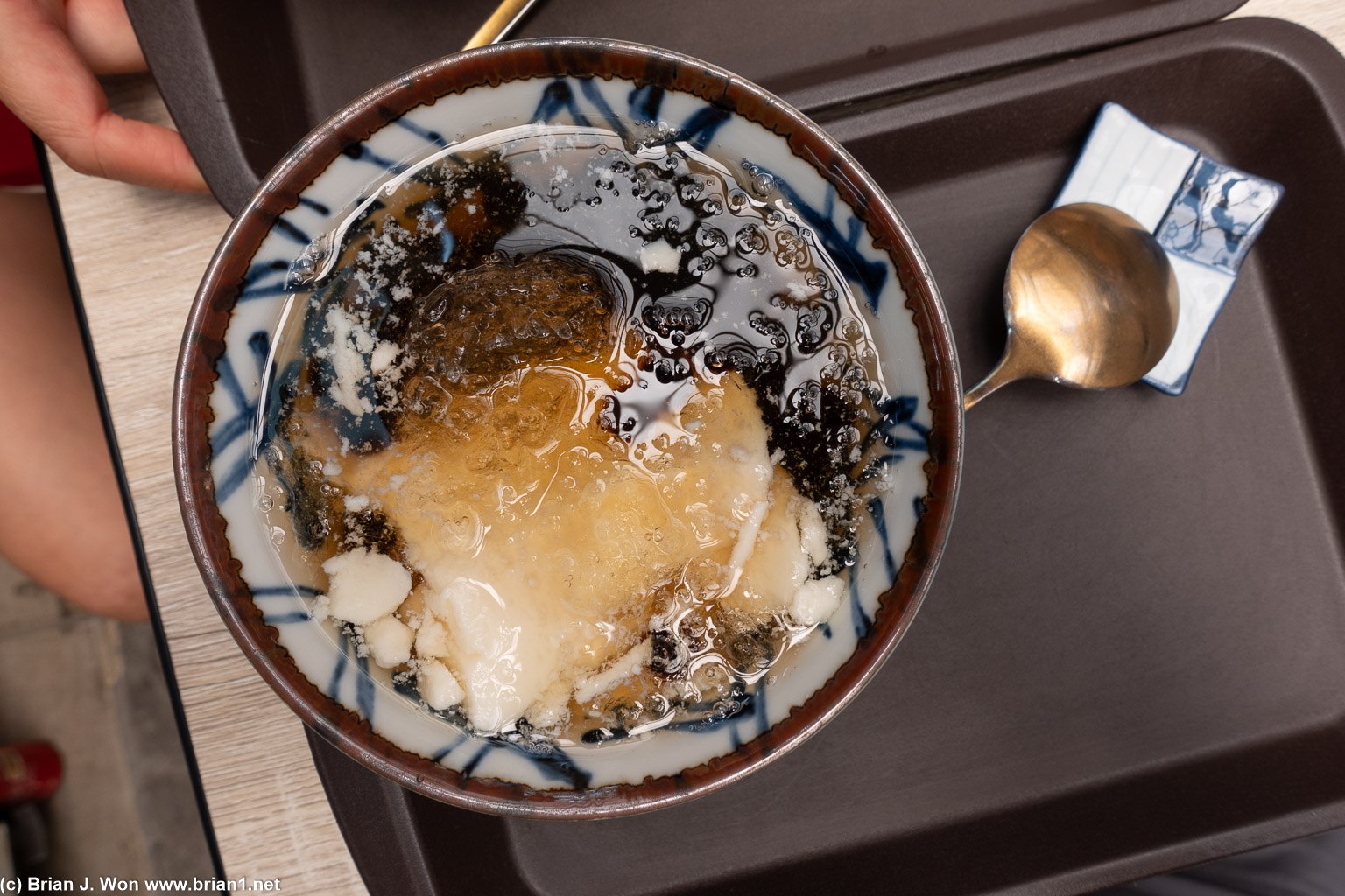 Silken tofu and tapioca.