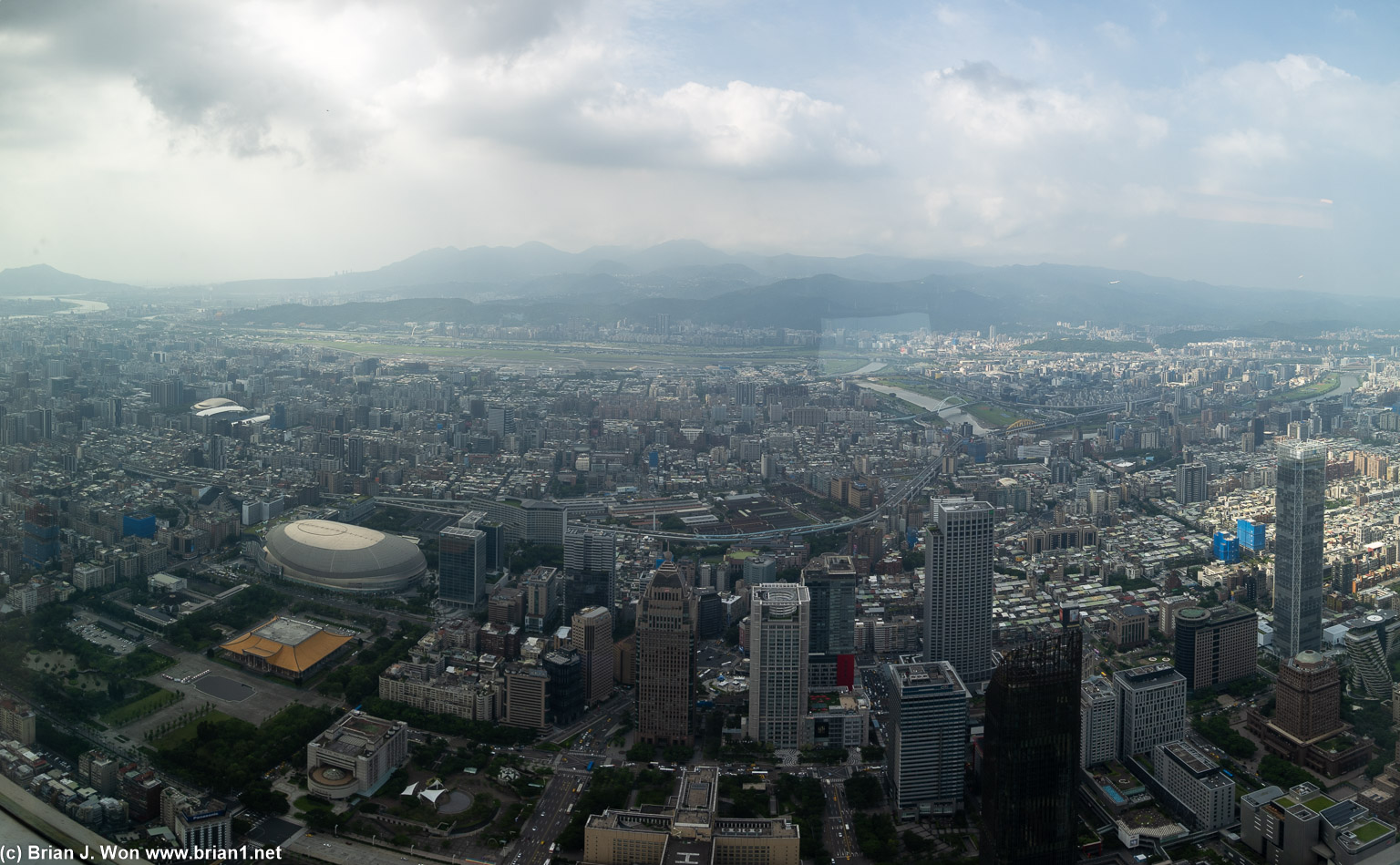 View from highest floor observation deck (101st floor).