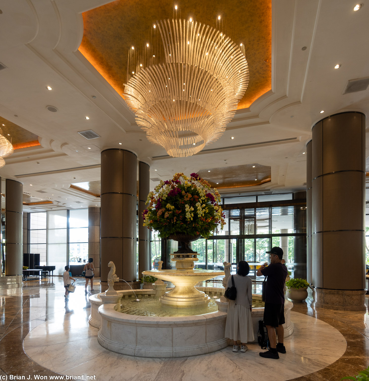 Inside the Grand Hyatt.
