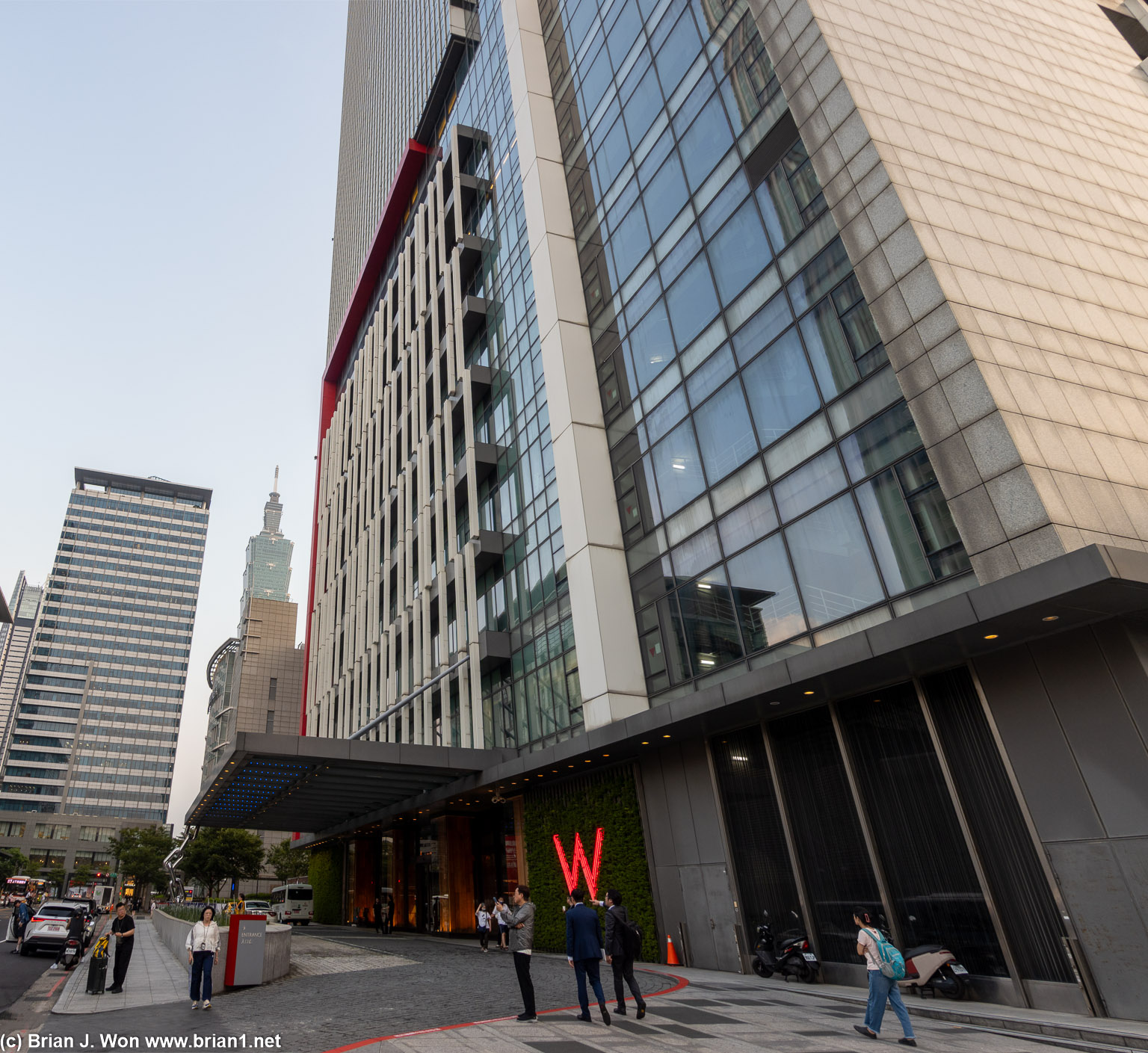 Outside of the W Taipei.