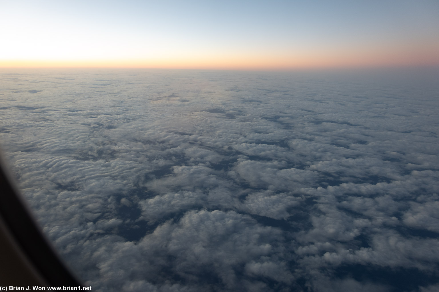 Sunrise off the coast of California.