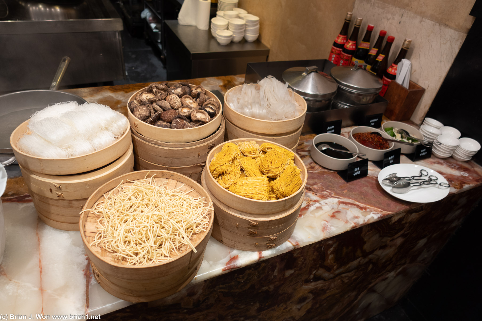 Made to order noodle bar, did not have time to try.