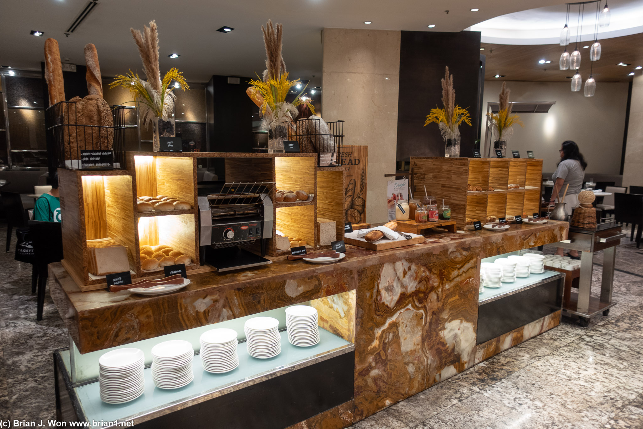 Bread station.