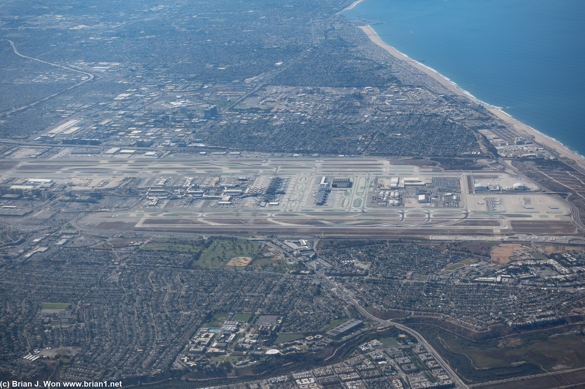 LAX looking appropriately industrial on a sunny day.