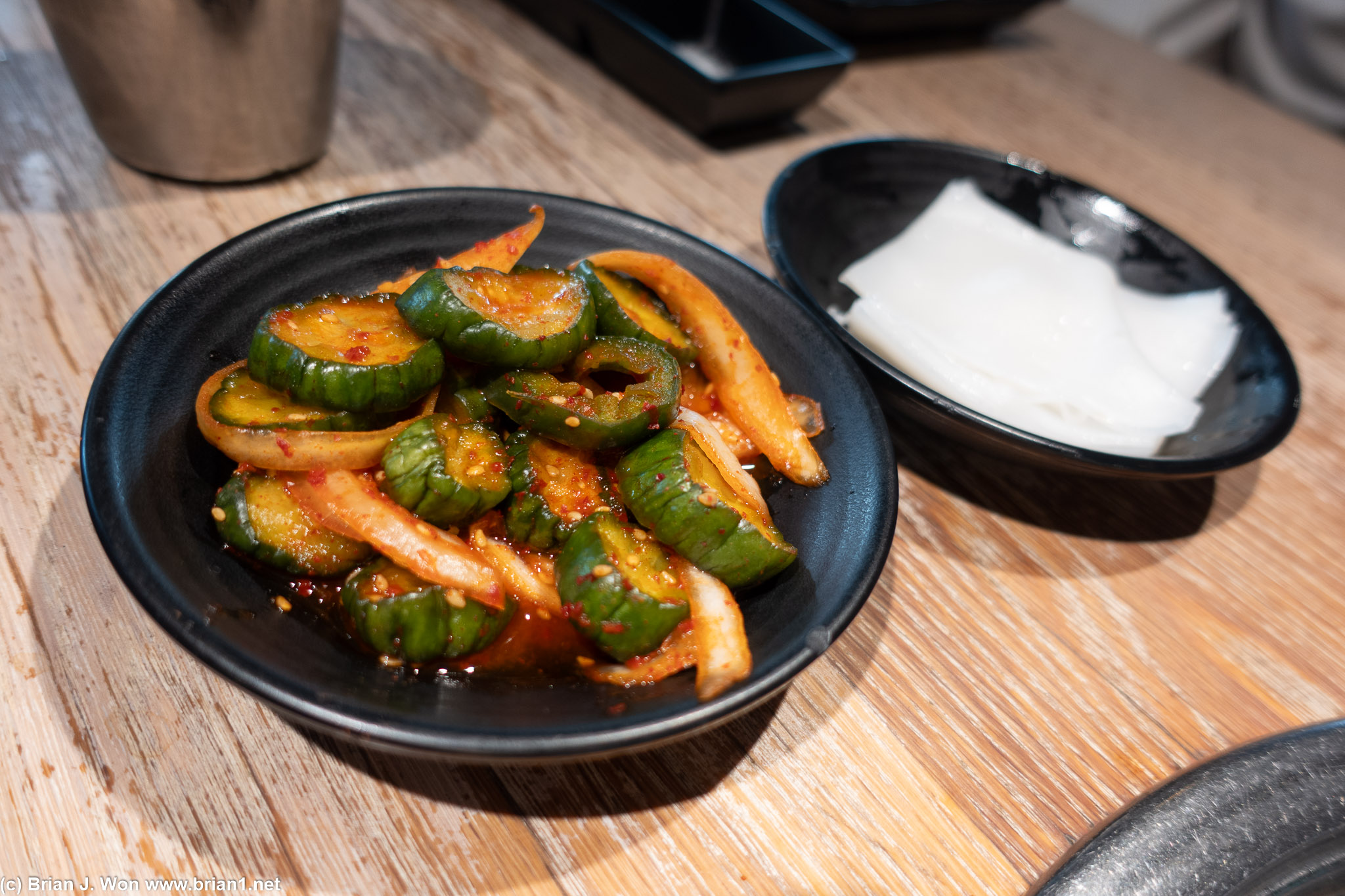 Cucumber kimchi.