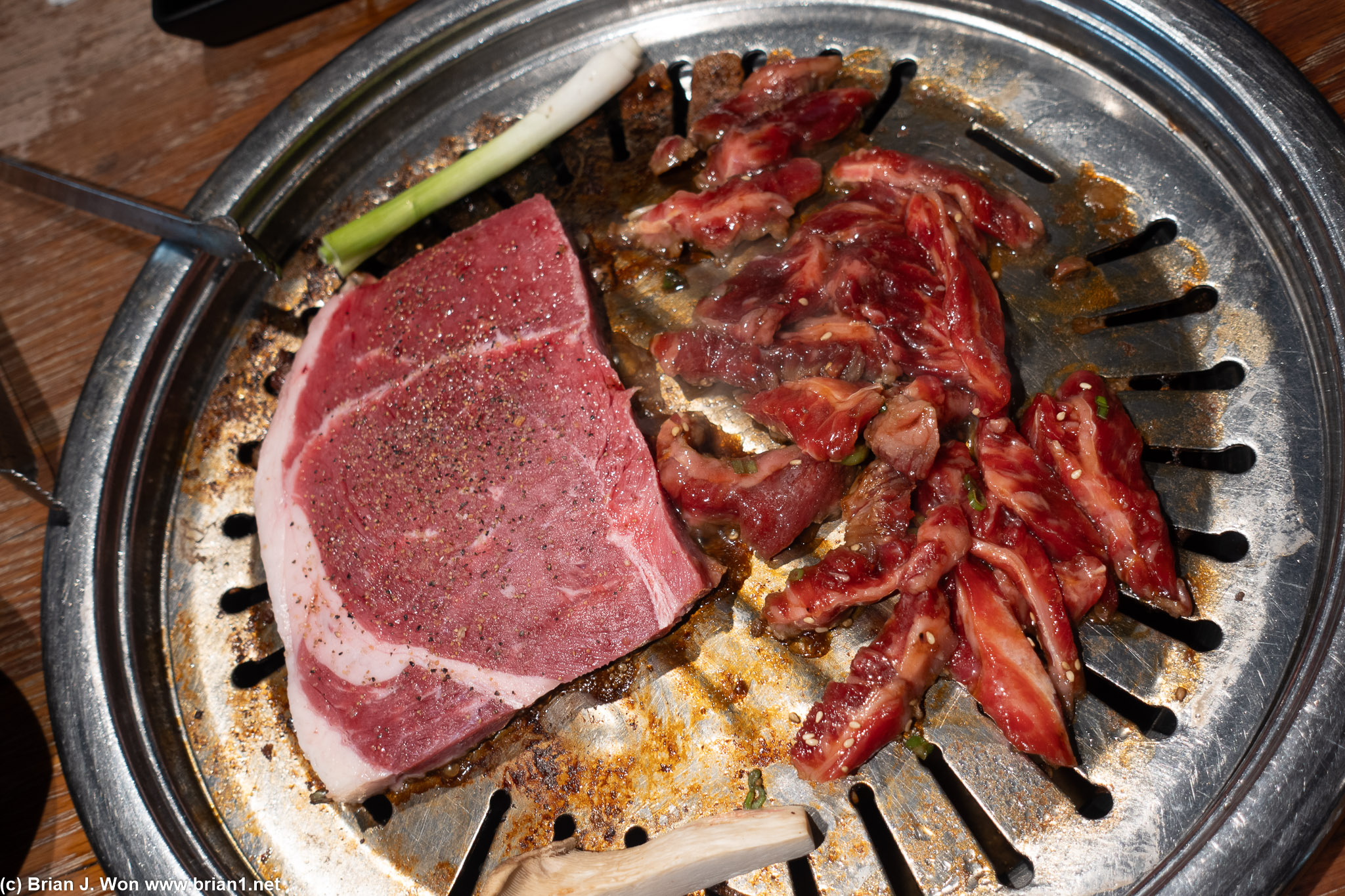 Sirloin and marinated rib finger meat.