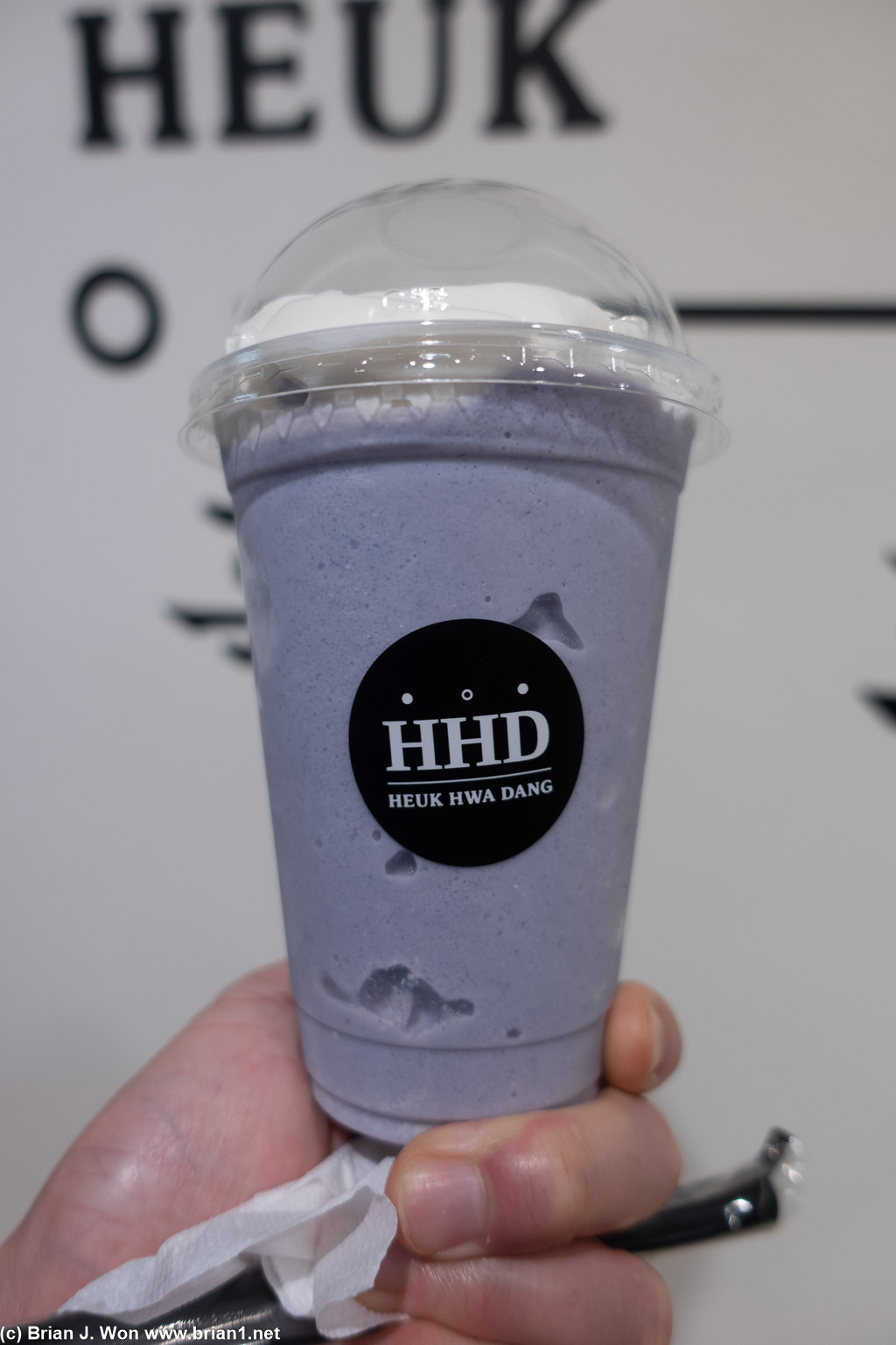 Heuk Hwa Dang taro smoothie.
