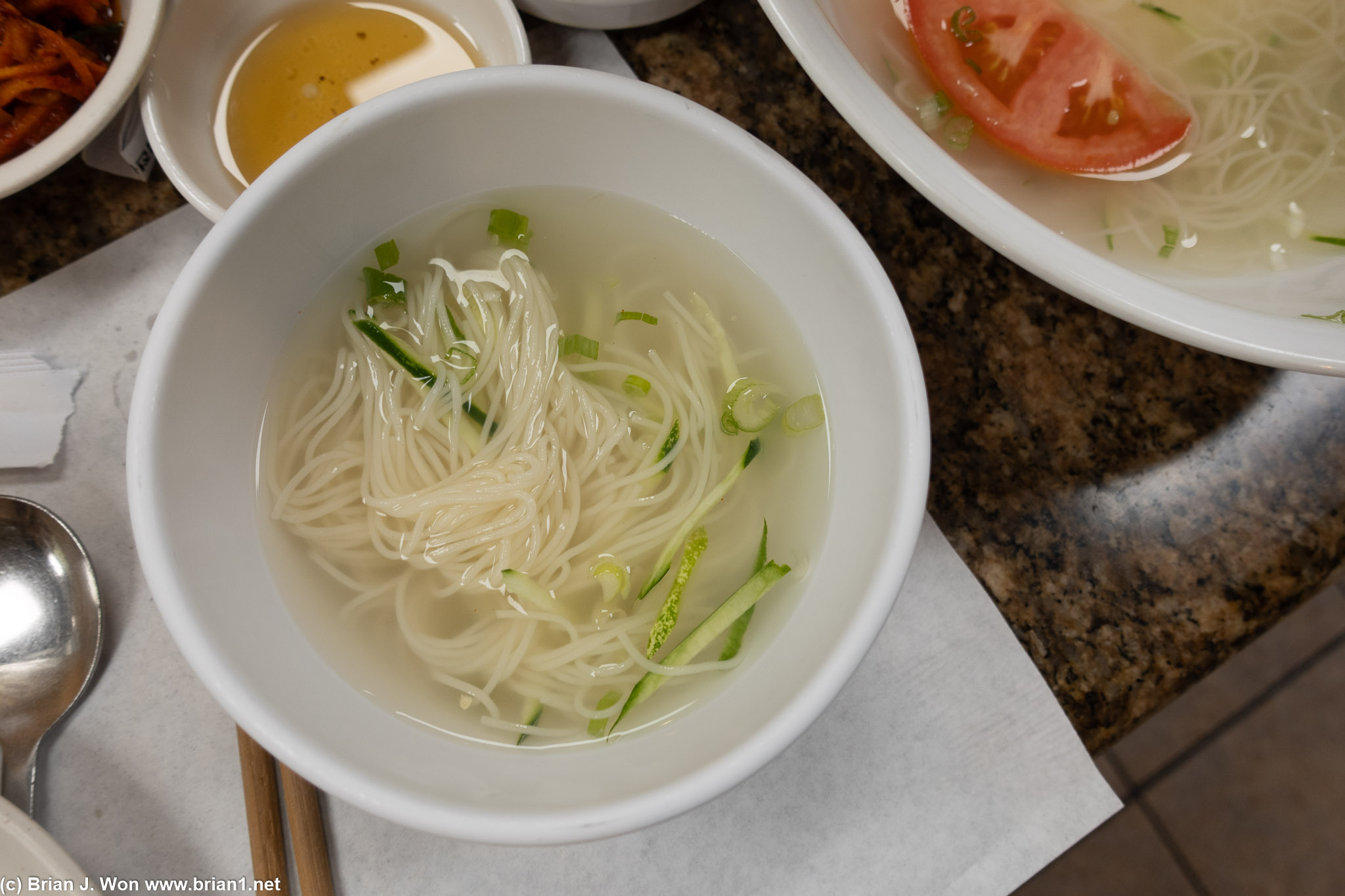 Mul-naengmyeon (Korean cold noodle) is equally good.