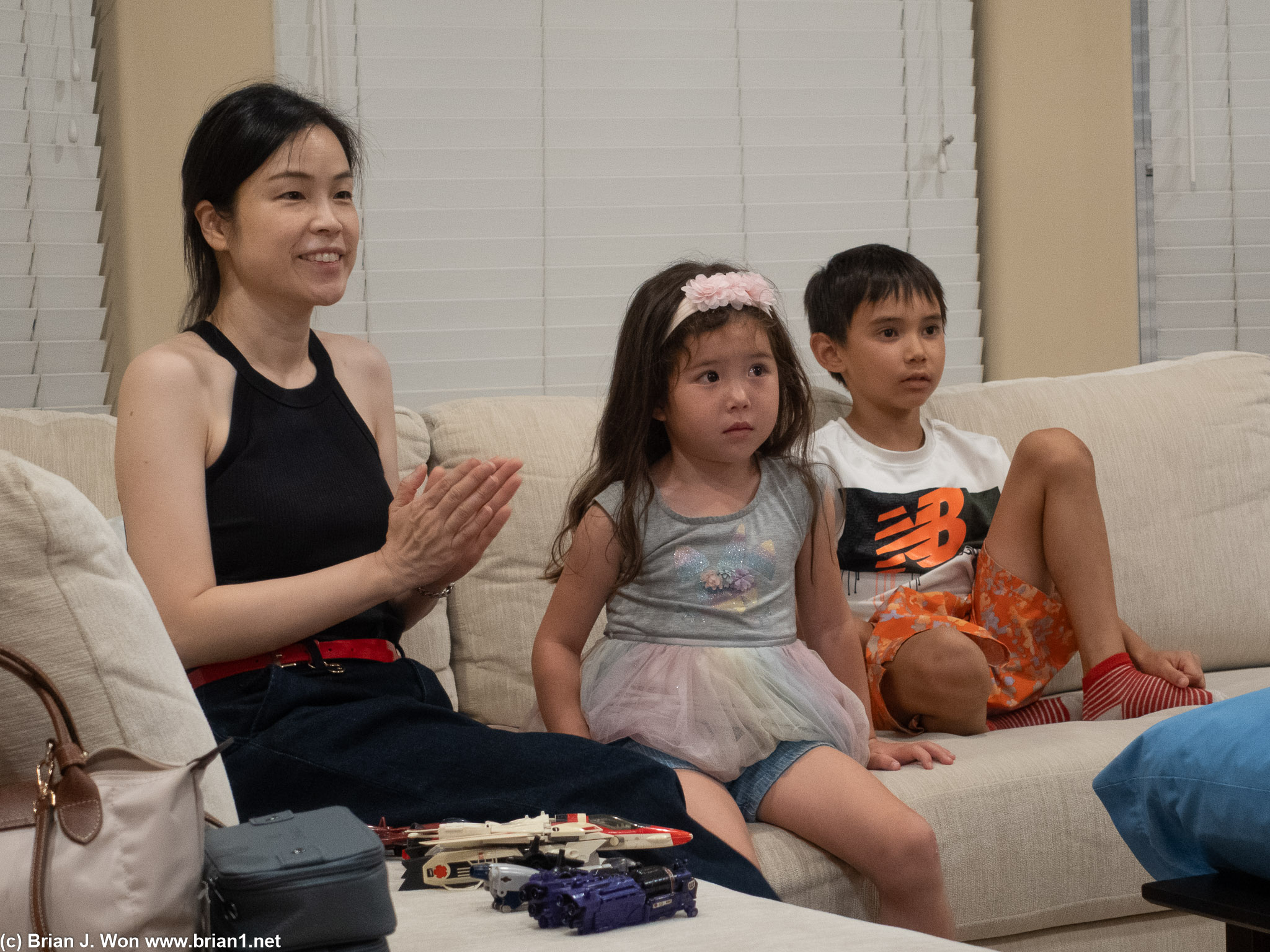 4M kids with Auntie Christine.