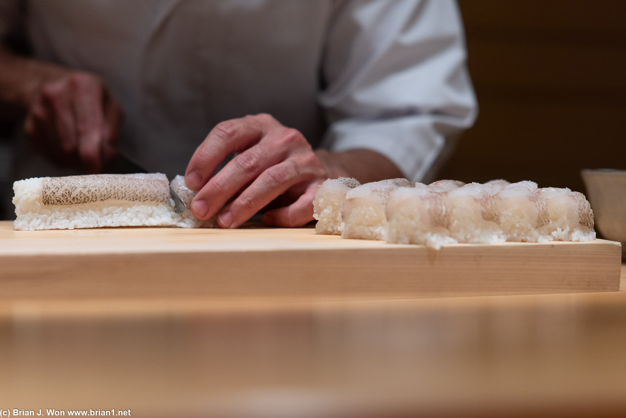 Shinogi: kisu bo-zushi (Japanese whiting).