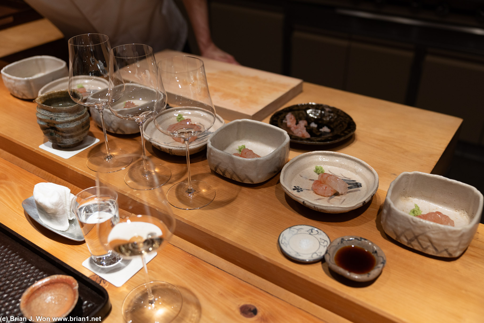 Botan ebi sashimi.