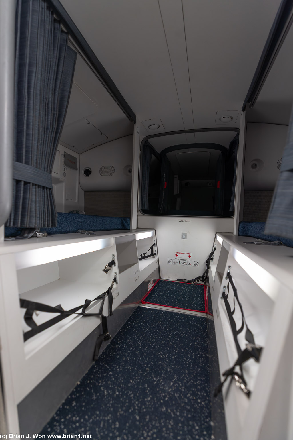 Six crew can sleep up here.