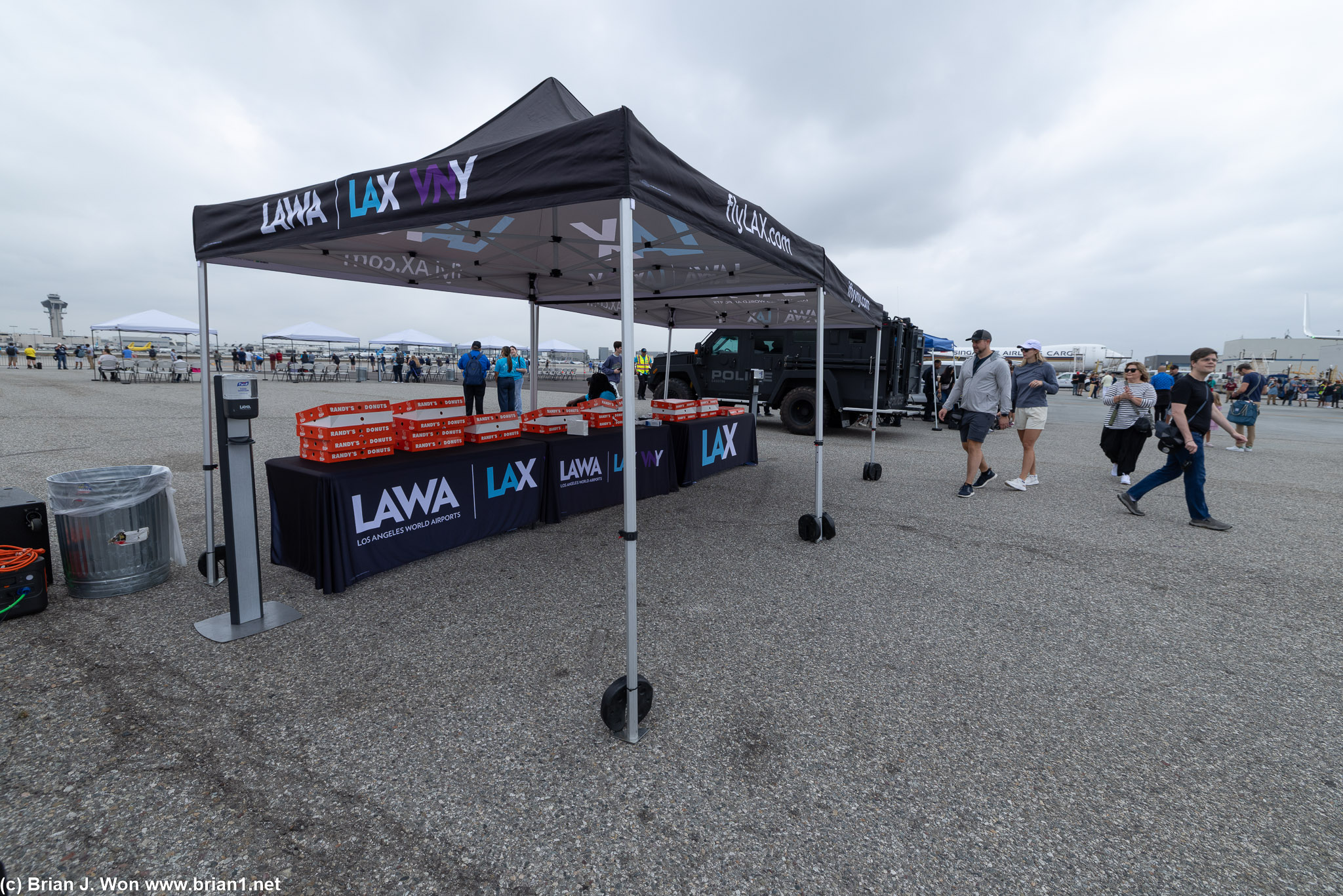 LAWA brought a ton of donuts from Randy's Donuts. I think they were all gone by 10:00am.