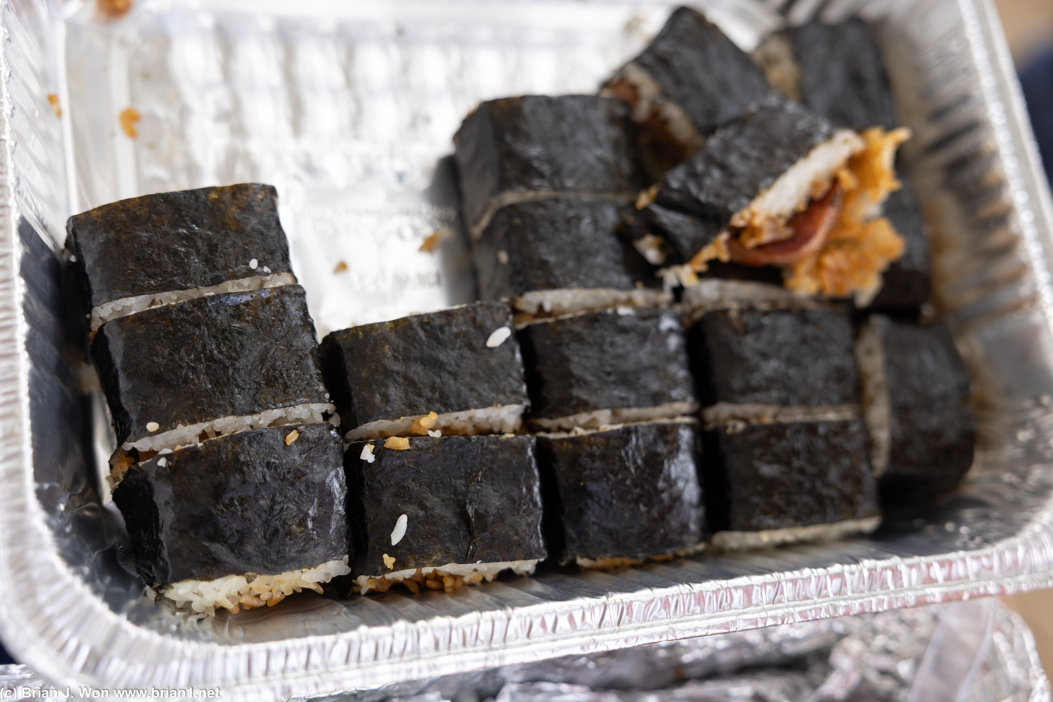 Caroline's famous spam musubi.