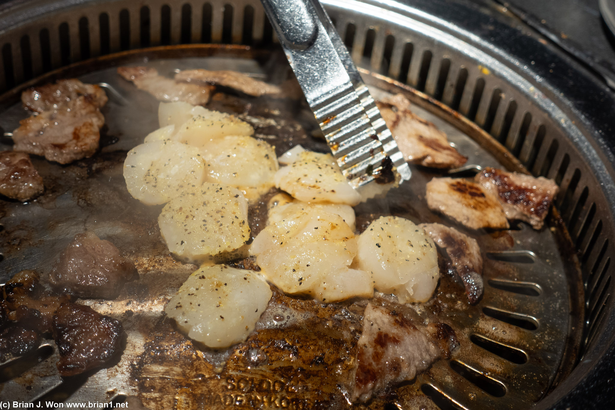 Scallops and butter.