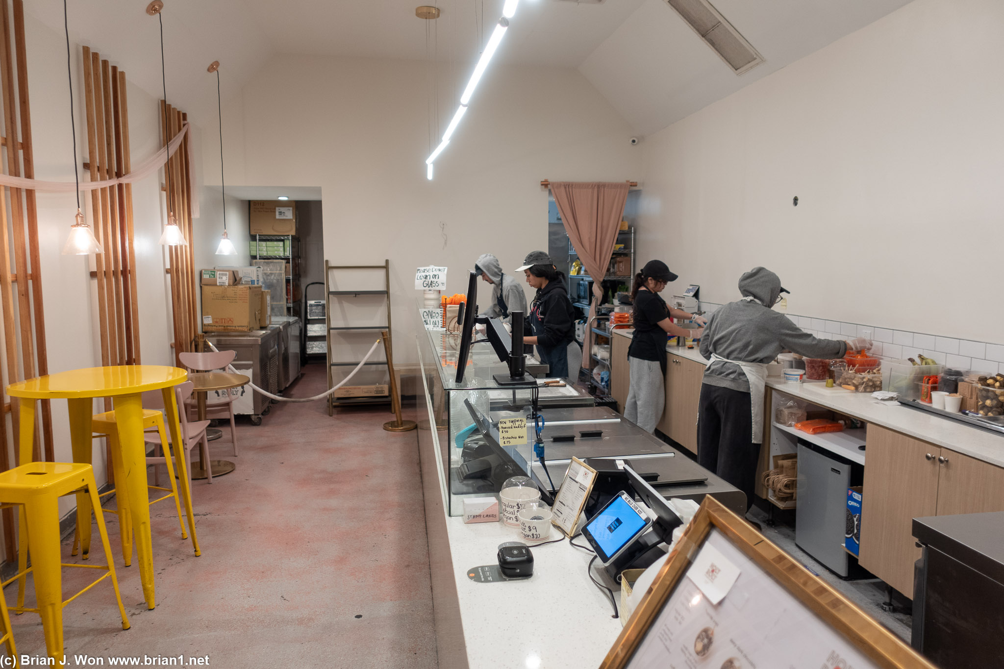 Inside is a bit spartan.