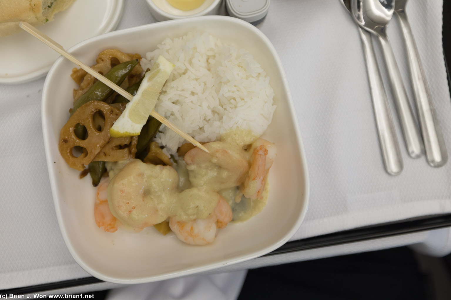 Shrimp and lotus. Not bad but not inspired.