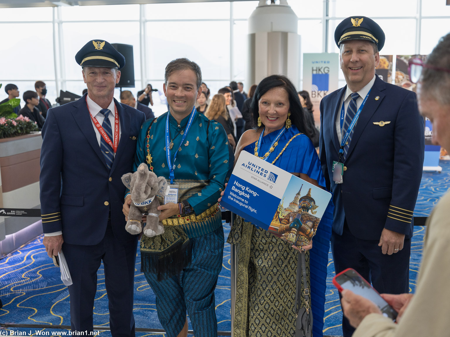 Captain Warner with Warren and his mom.