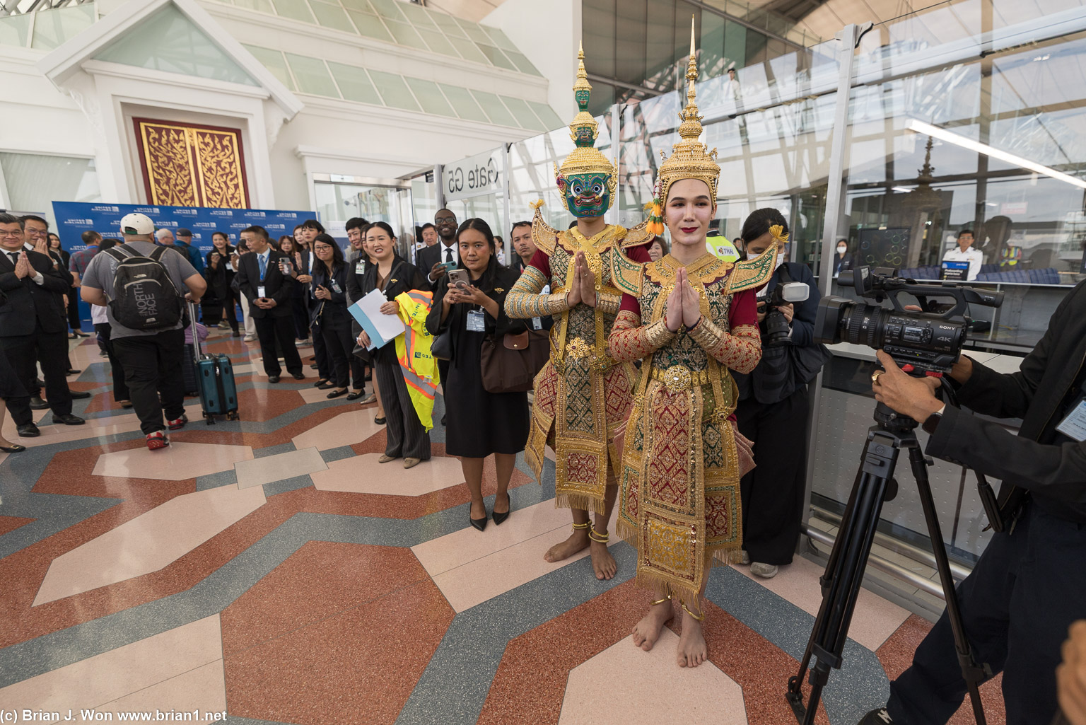 This is the Thai idea of a "restrained" welcoming party.