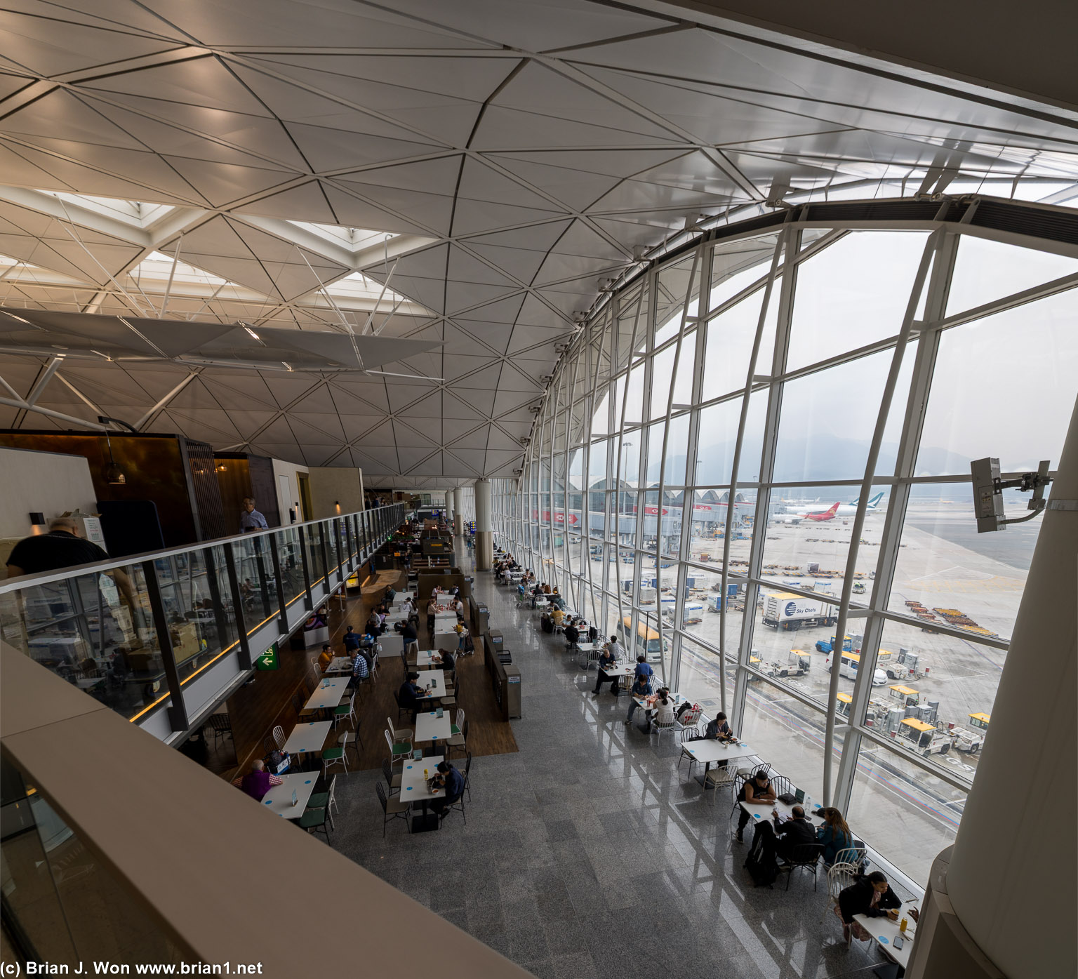 United Club at HKG has some great views.