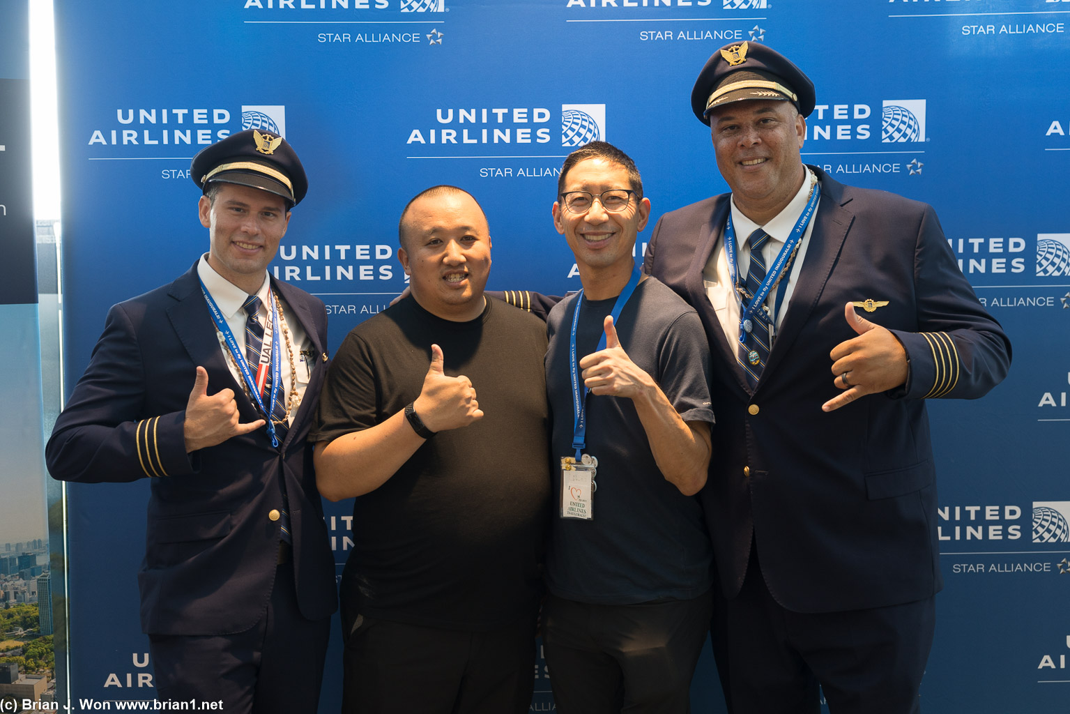 The rare photo of Will, one of of United's craziest inaugural flight chasers.