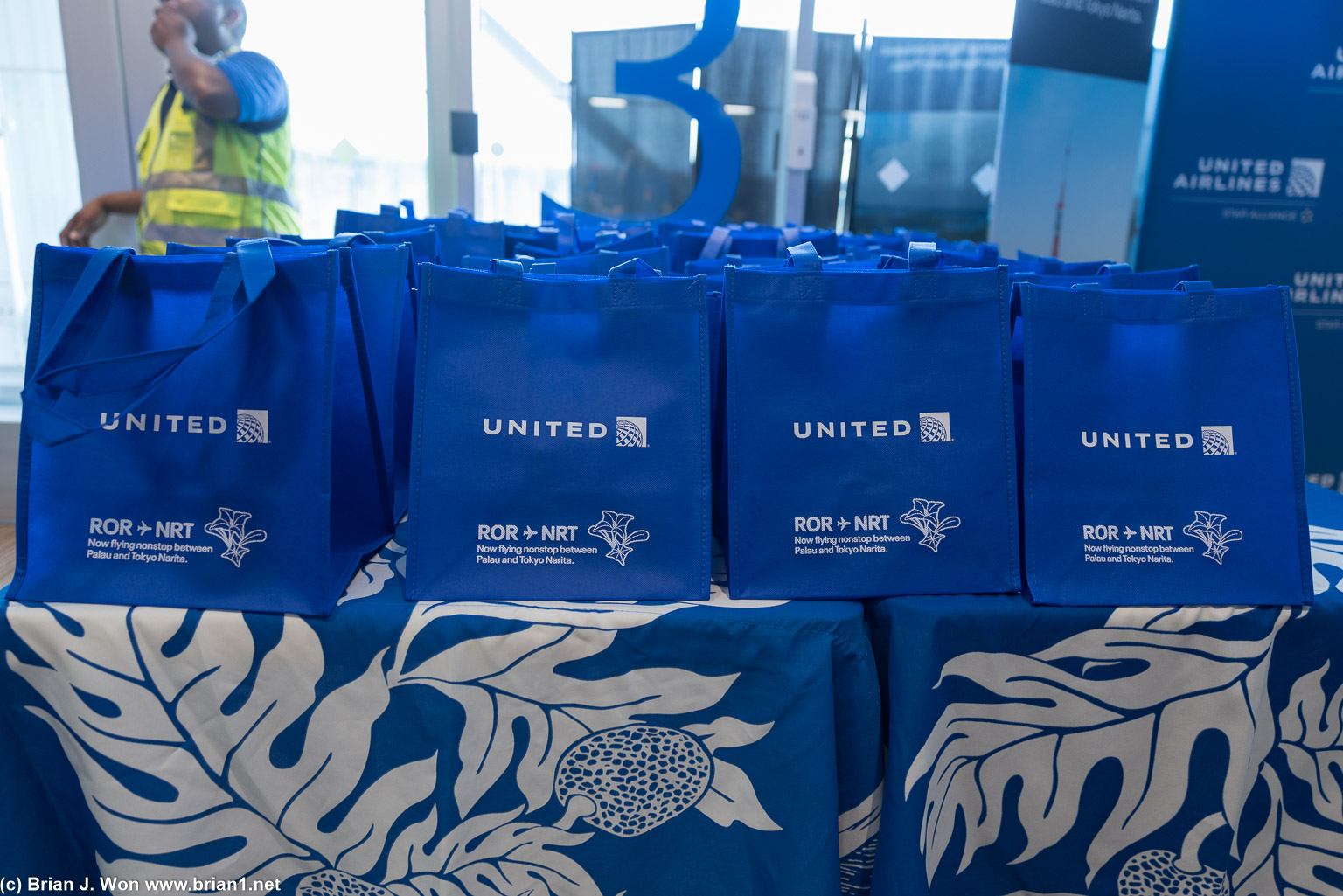 United ROR-NRT inaugural flight gifts.