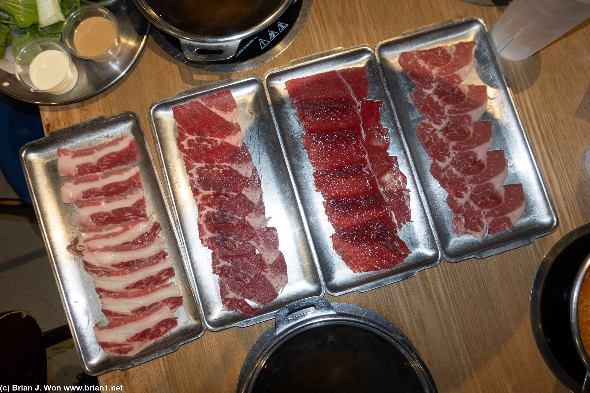 Meat portions are small.