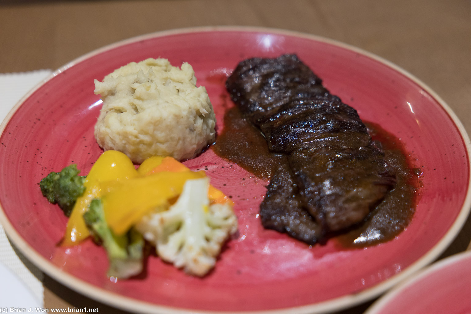 Flank steak entree was better.