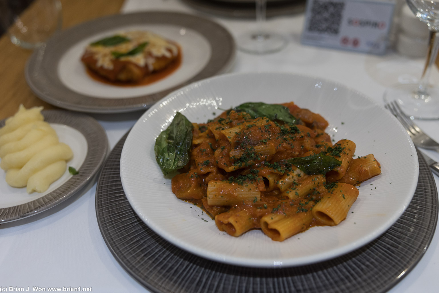 Pasta alla norma would have been better if al dente, but was just a tad overcooked.