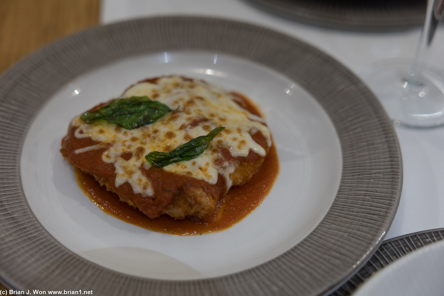 Chicken parm was acceptable.