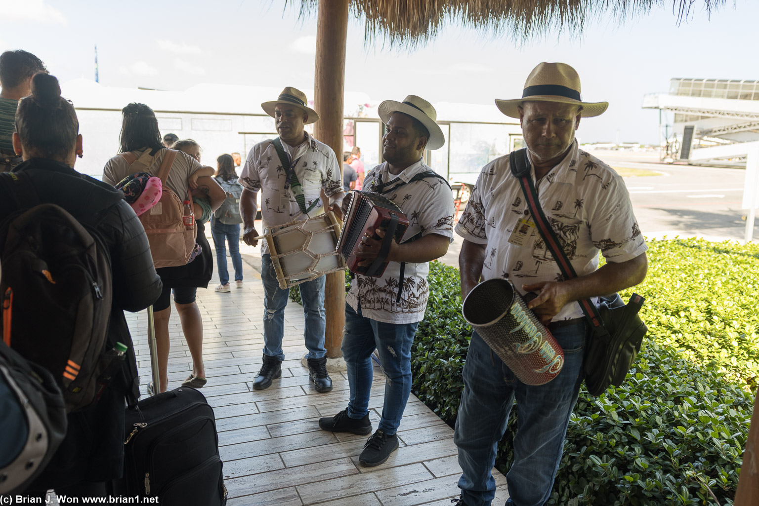 Musicians working for tips.