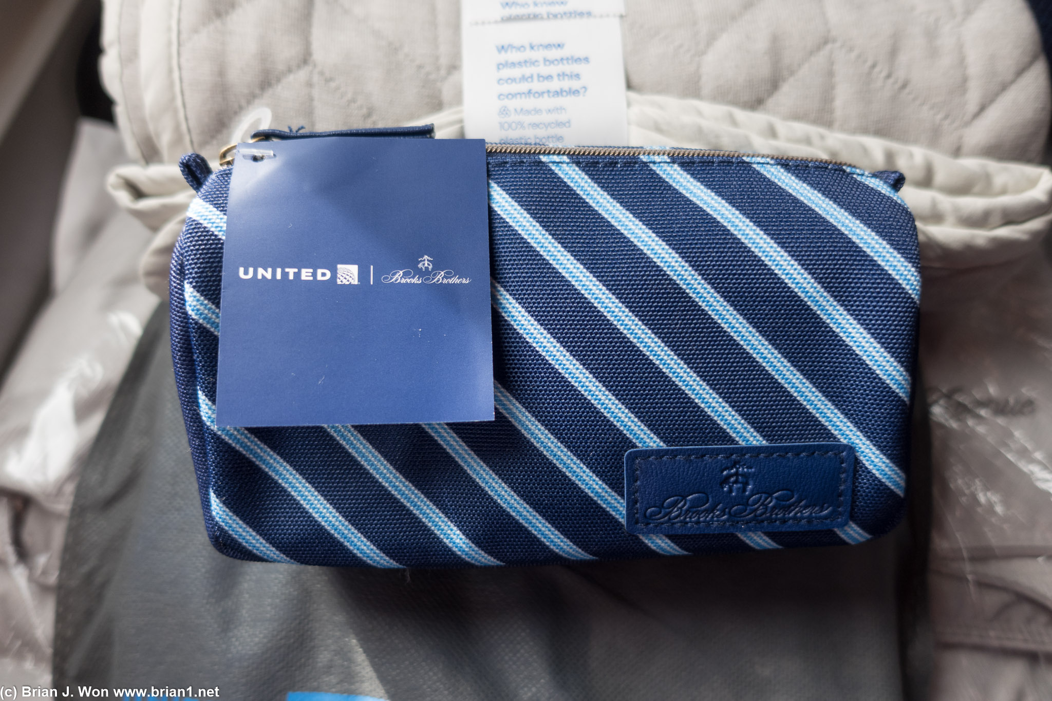 New Brooks Brothers amenity kits.