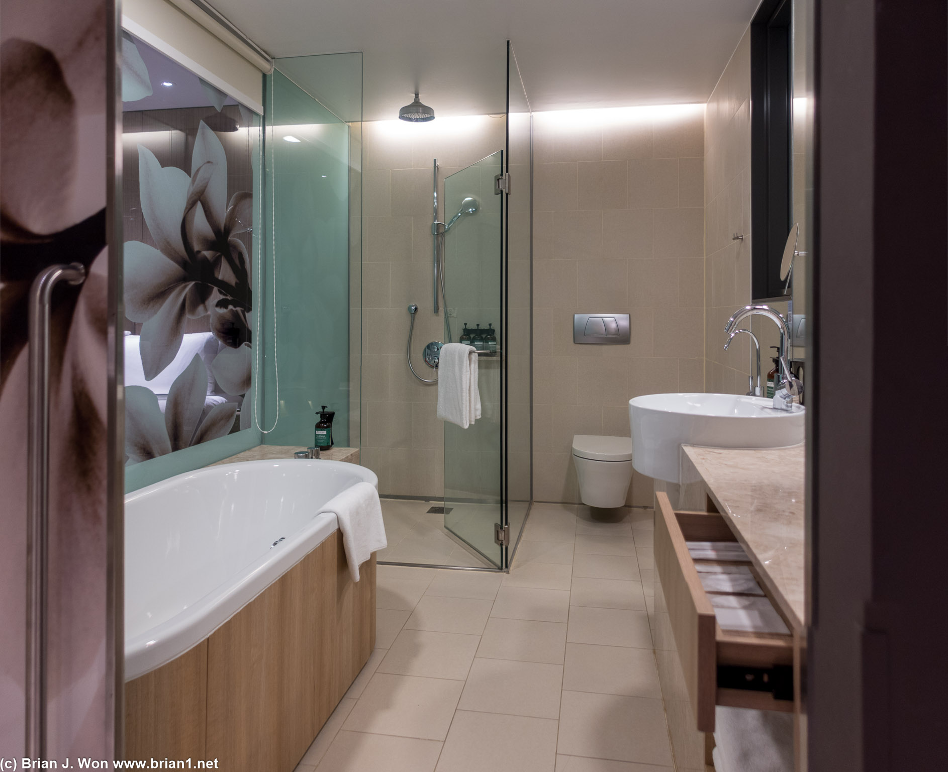 Inside the Crowne Plaza at Changi.