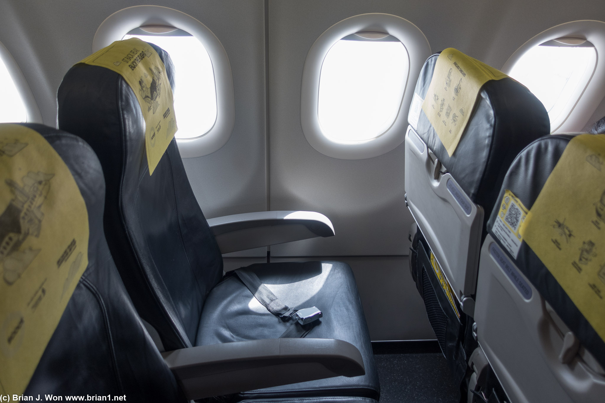 Leg room not the worst. But no power or anything.