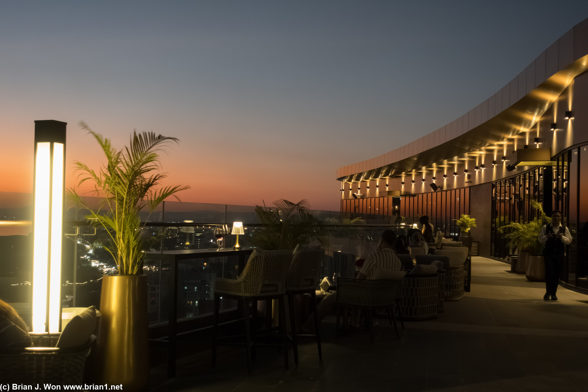 Amari Vientiane rooftop isn't the worst place for sunset.